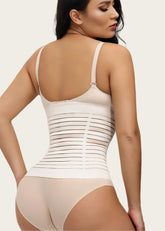 Ultimate Waist Cinching Shapewear Comfortable Tummy Control Corsets for Every Body - Apricot - PromDressClub